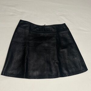 Elegant Black Leather Skirt